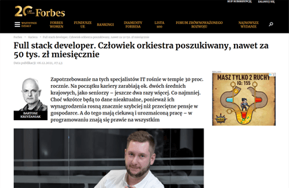 Patryk - featured in Forbes